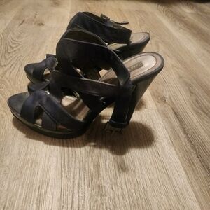 Chic Black Strappy High Heels